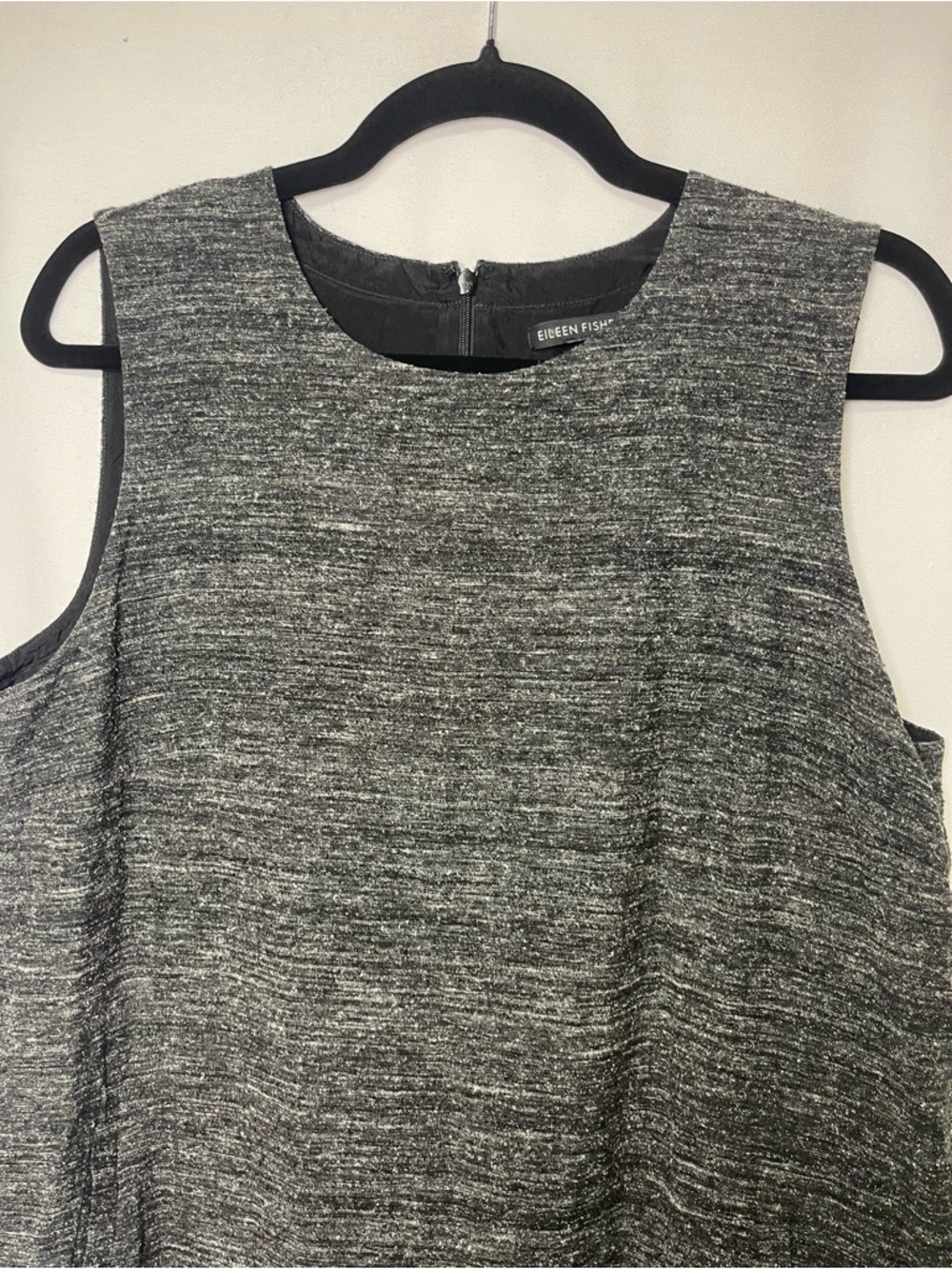 Eileen Fisher Gray Sleeveless Dress - Picture 4 of 12